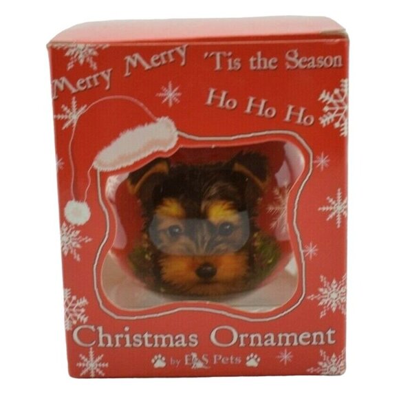 ES Pets New Dog Unbreakable Ball Yorkie Puppy Christmas Ornament - Picture 4 of 5